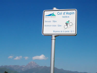 Velo Pyrenees Aspin hourquette Ancizan
